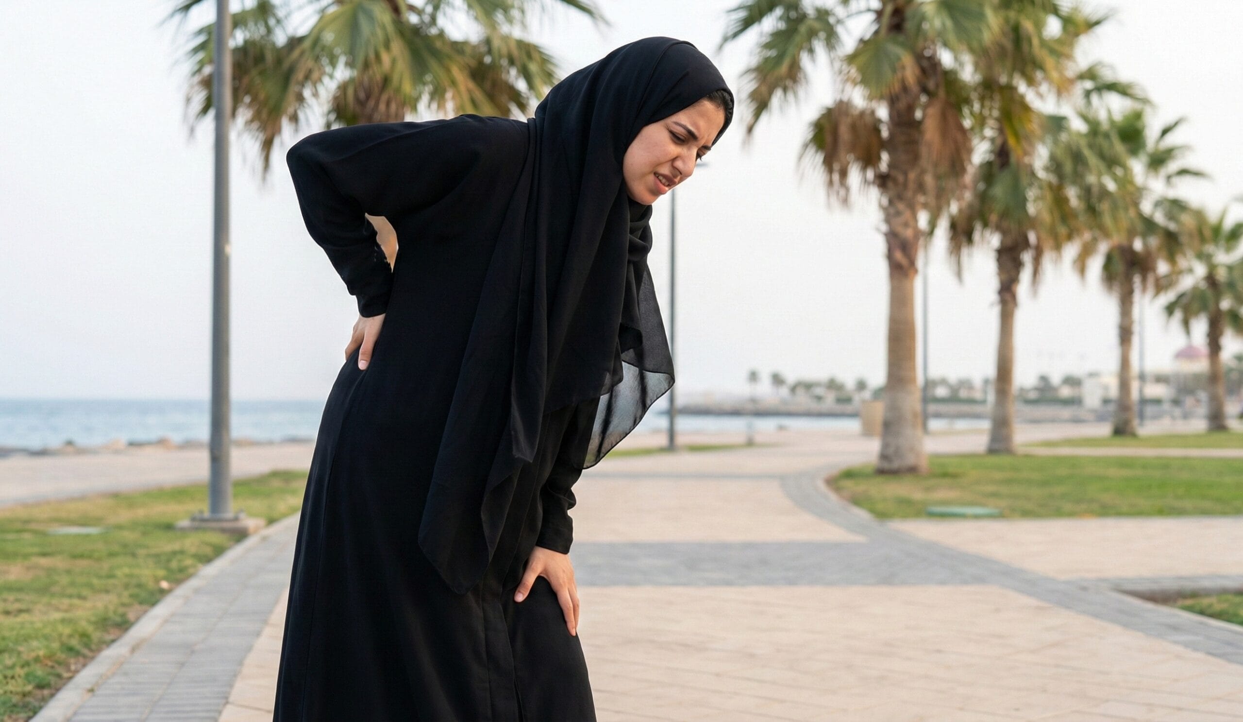 female lower back pain امرأة على الكونيش عندها ألم ظهر