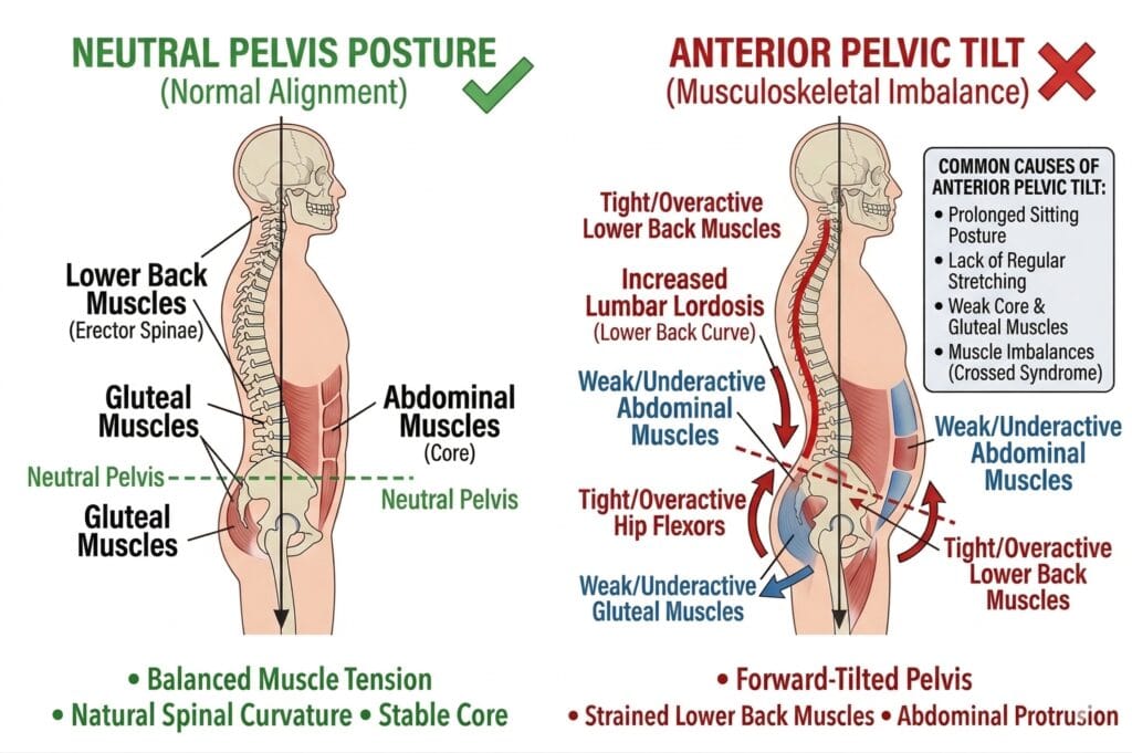 Pelvic Tilt: What Happens When Your Body's "Foundation" is Uneven? anterior pelvic tilt