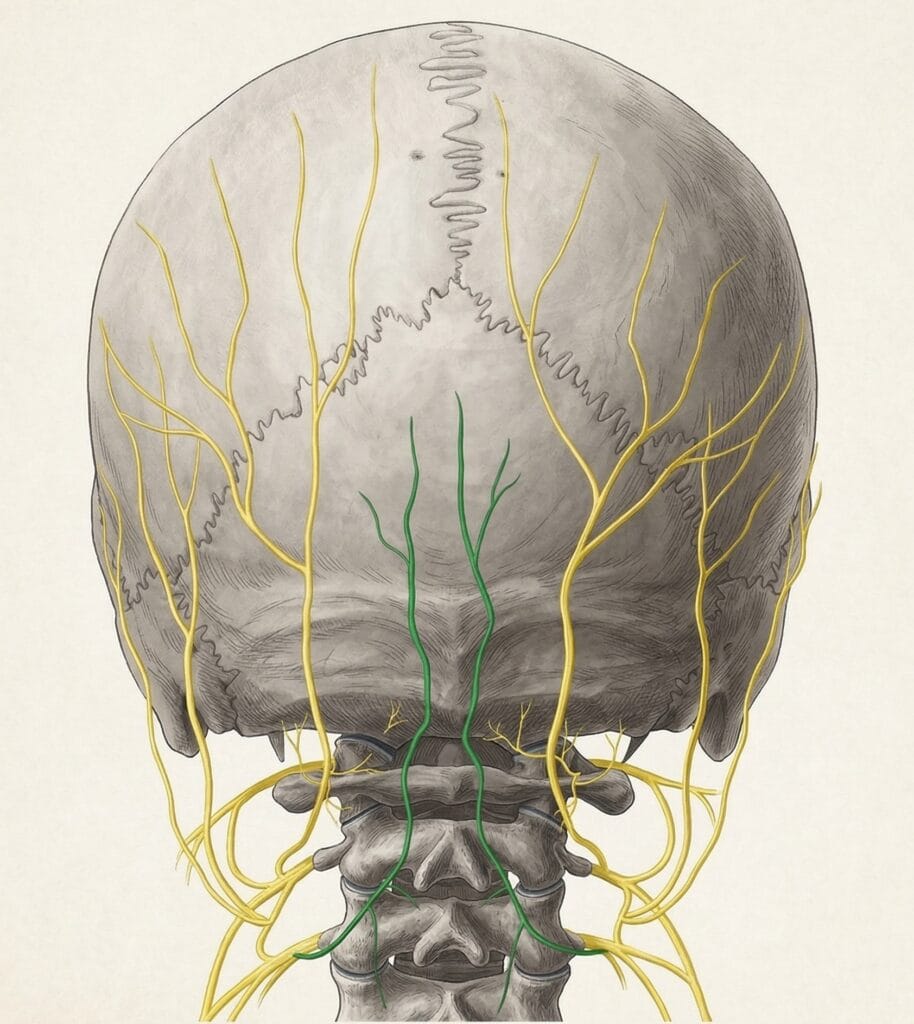 تستيقظ بصداع مستمر؟ العلاقة الخفية بين وسادتك وفقرات رقبتك cervical spine nerve innervation