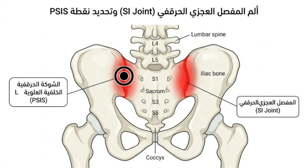 ألم الحوض من الخلف (غمازات الظهر): الأسباب الخفية وطرق العلاج الجذري psis pain