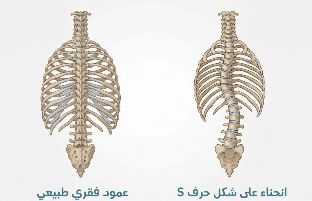 انحناء العمود الفقري (الجنف): 4 علامات تحذيرية لا تتجاهلها في طفلك s curve spine