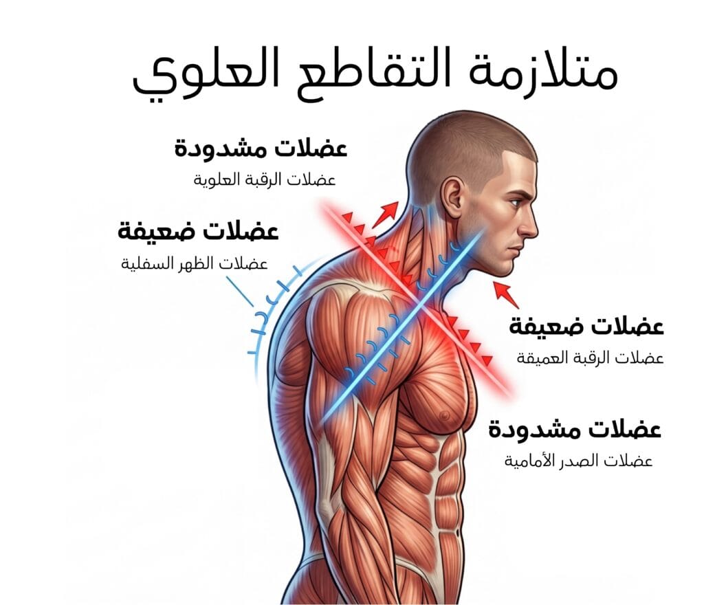 تقوس الظهر وانحناء الأكتاف: الخطر الخفي وراء مكتبك (وكيف تصلحه) proximal-cross-syndrome-ar-scaled