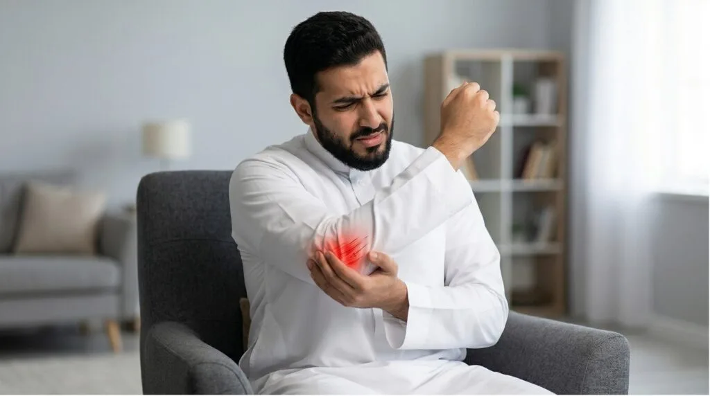 elbow pain post
