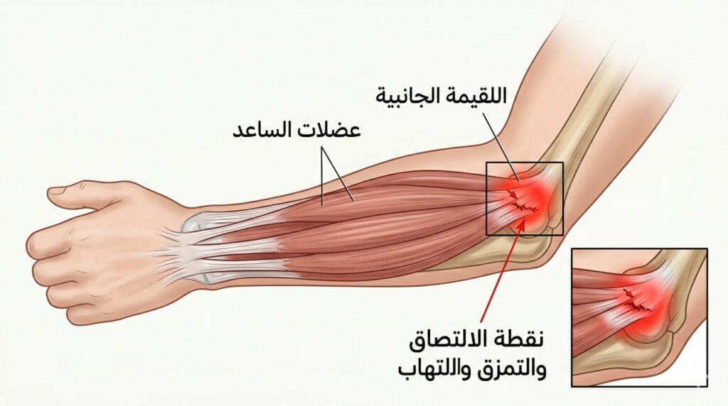 الدليل الشامل لعلاج ألم الكوع ومرفق التنس: الأسباب، والوقاية، والحلول الجذرية ألم الكوع ومرفق التنس